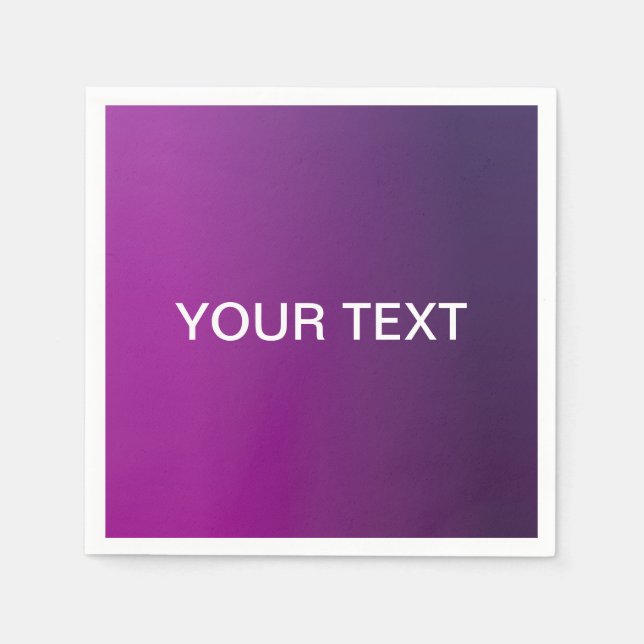 Serviette En Papier Ombre moderne et texte blanc modifiable (Devant)
