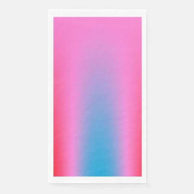 Serviette En Papier Ombre profondément Magenta rose à rouge et bleu Au (Devant)
