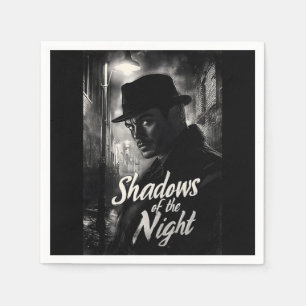 Serviette En Papier Ombres de la nuit - Film Noir Style Design