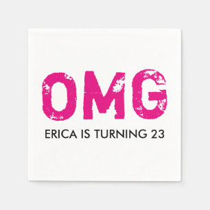 Serviette En Papier OMG C'est votre serviette papier d'anniversaire -