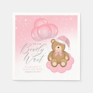Serviette En Papier On Peut À Peine Attendre Le Baby shower De Ballons