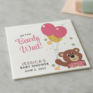 Serviette En Papier On Peut Attendre Assez Mignonne Pink Baby Girl Dou