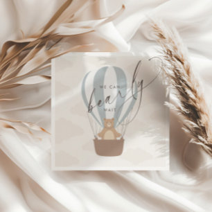 Serviette En Papier On Peut Attendre   Baby Boy Blue Balloon Douche