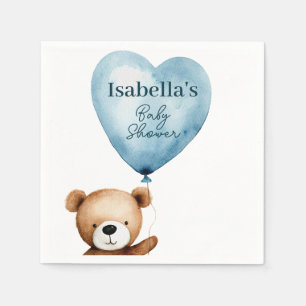 Serviette En Papier On peut attendre le papier Baby shower de garçon b