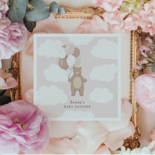 Serviette En Papier On Peut Attendre Petites filles rose pâle