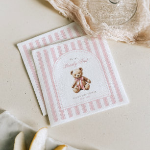 Serviette En Papier On peut attendre un Baby shower élégant