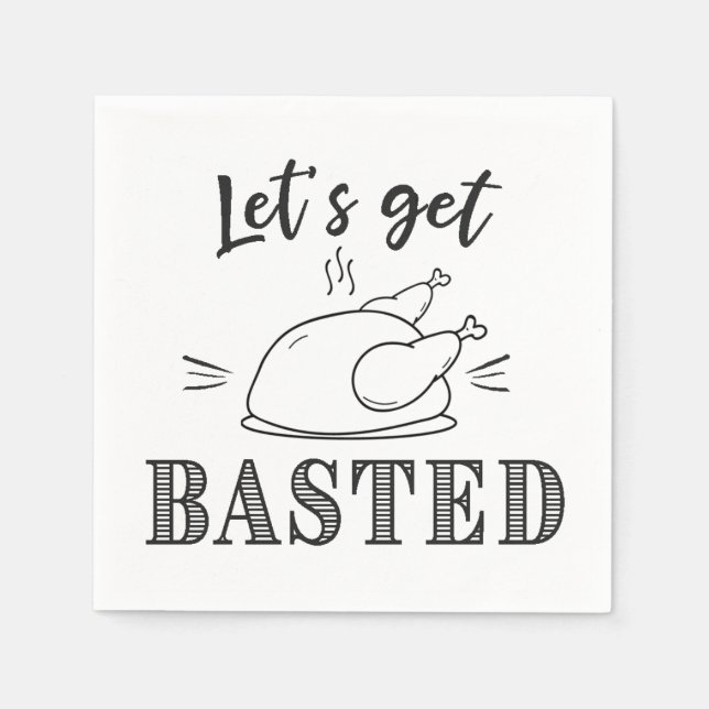 Serviette En Papier On se sert des serviettes de Thanksgiving (Devant)