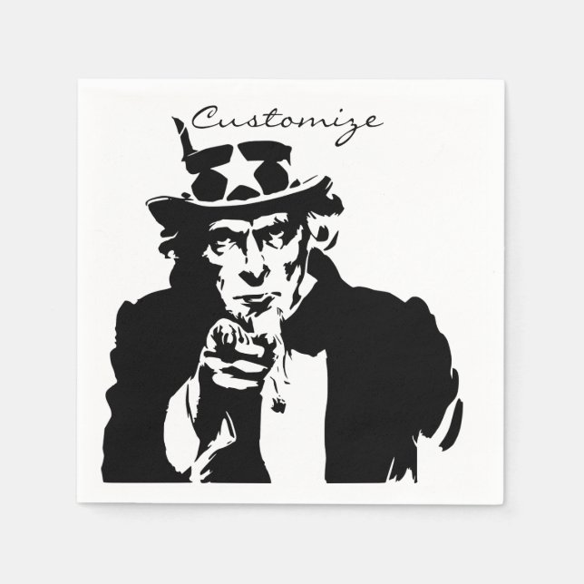 Serviette En Papier Oncle Sam veut vous Thunder_Cove (Devant)