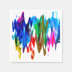 Serviette En Papier Ondes colorées