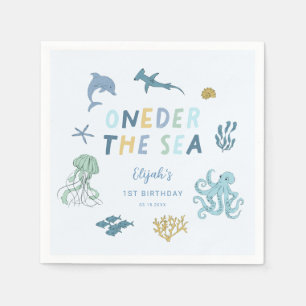Serviette En Papier ONE der The Sea Boy Birthday Party