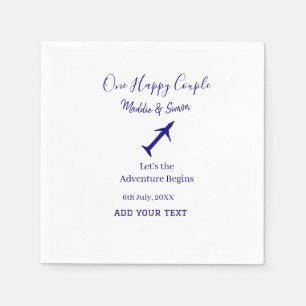Serviette En Papier One happy Couple, l'aventure commence co mariage