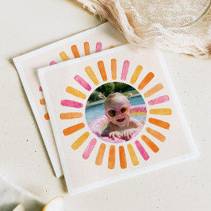 Serviette En Papier One Happy Girl Sunshine 1er Anniversaire