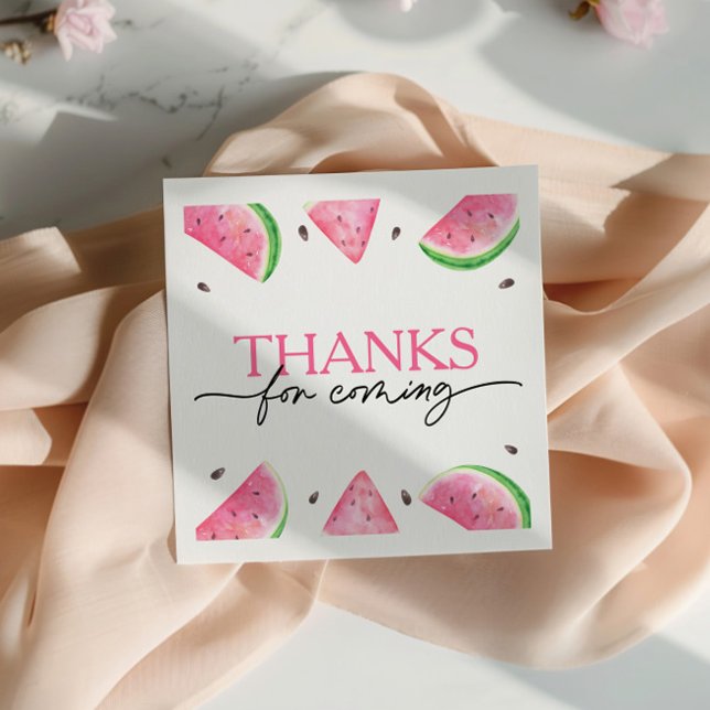 Serviette En Papier One In A Melon 1er Birthday Watermelon Birthday (Créateur téléchargé)