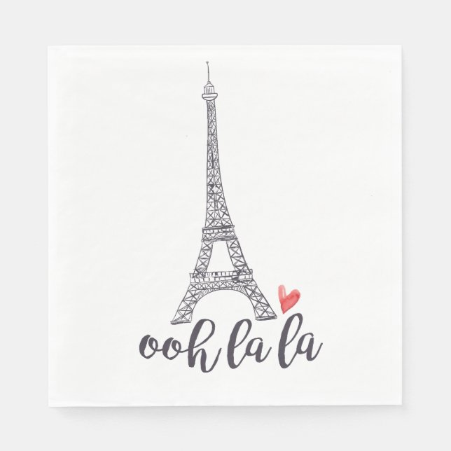 Serviette En Papier Ooh la Paris Napkins (Devant)