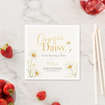 Oopsie Daisy Baby Shower Minimaliste 