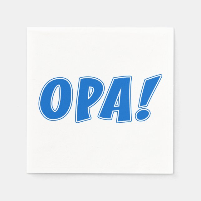 Serviette En Papier Opa Grec Célébration Napkins (Devant)