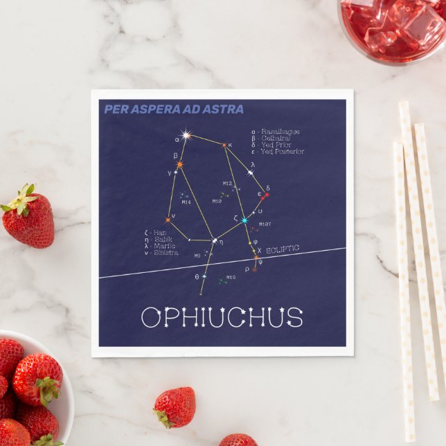 Serviette En Papier Ophiuchus de constellation zodiaque (En situation)