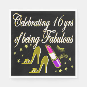 SERVIETTE EN PAPIER OR 16 & CONCEPTION DIVA FABULEUSE