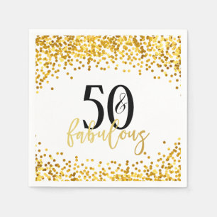 Serviette En Papier Or 50 et serviettes fabuleuses de fête