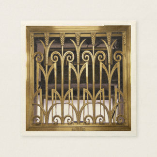 Serviette En Papier Or Art déco