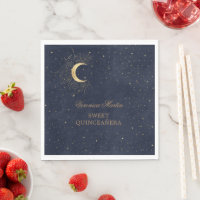 or céleste de minuit lune Quinceañera
