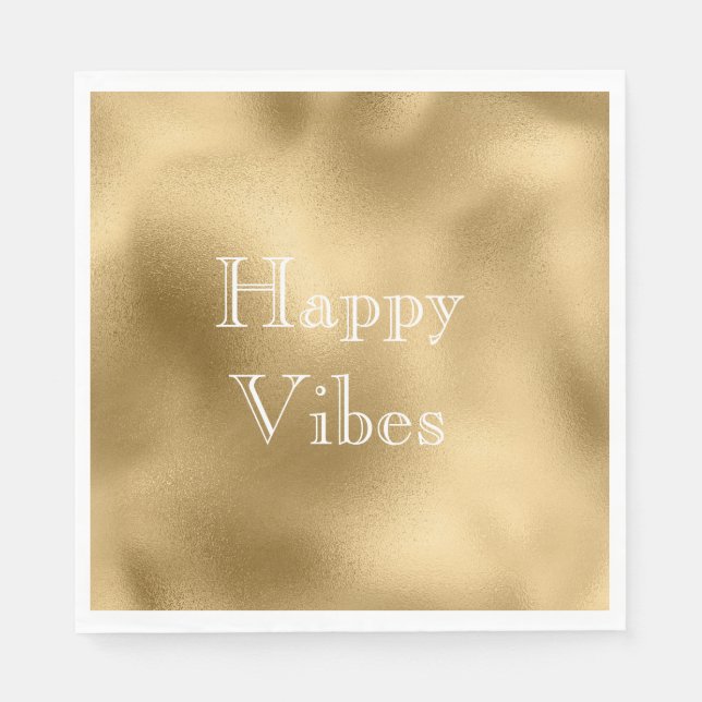 Serviette En Papier Or chic (Devant)