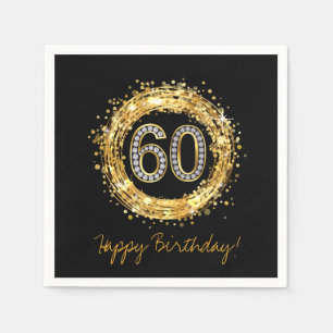 Serviette En Papier Or des confettis   de Bling de parties