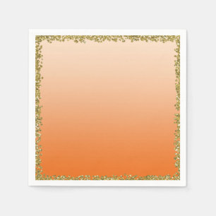 Serviette En Papier Or doré pailleté scintillant glamour fête