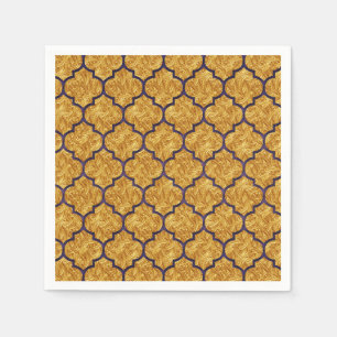 Serviette En Papier Or Élégant Royal Indien Mariage Violet