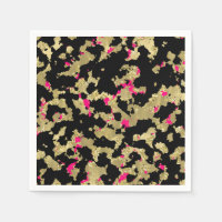 Or Noir Paillettes Rose Chaud Abstrait qui se Déco