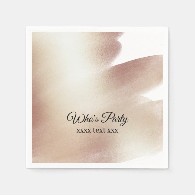 Serviette En Papier Or rose, Parties scintillant (Devant)