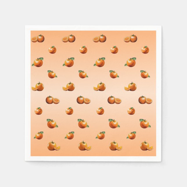 Serviette En Papier Orange (Devant)