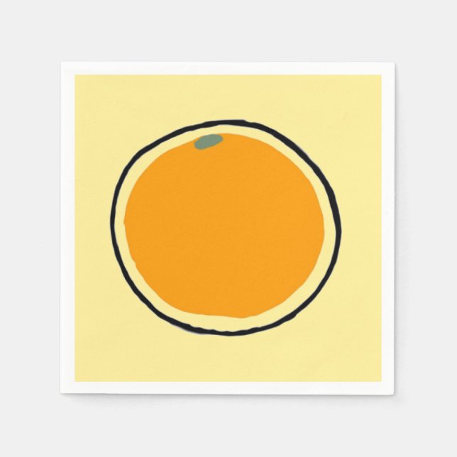 Serviette En Papier Orange (Devant)