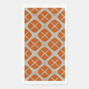 Serviette En Papier Orange, Beige, Taupe Motif Moderne Du Milieu Du Si