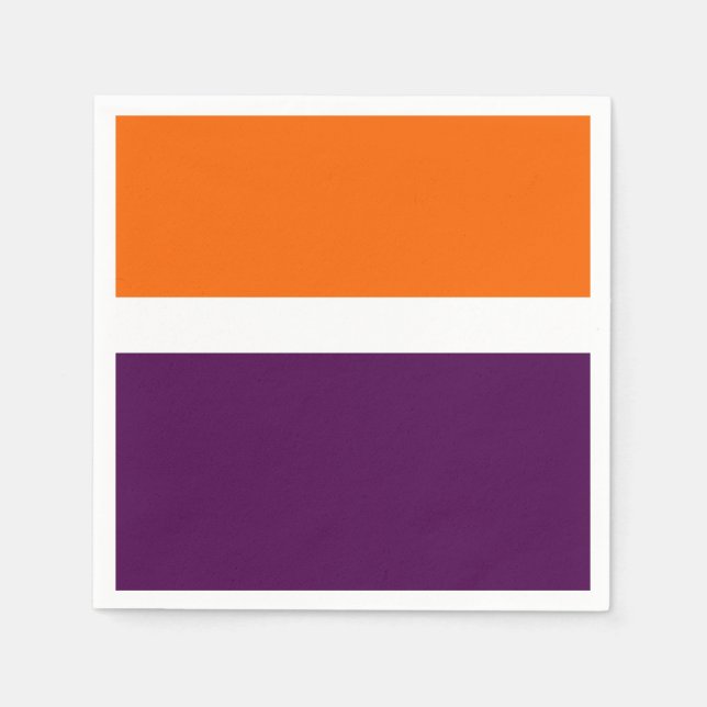 Serviette En Papier Orange blanc violet couleur pâle Conception des bl (Devant)