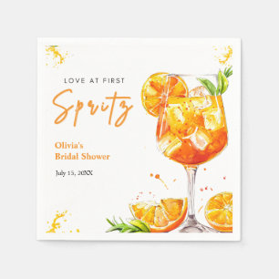 Serviette En Papier Orange Cocktail Amour au Premier Spritz Enterremen