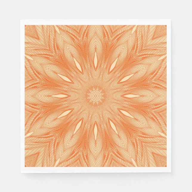 Serviette En Papier Orange Faux Tulle Design (Devant)