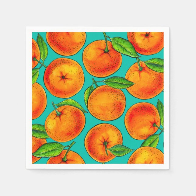 Serviette En Papier Oranges (Devant)