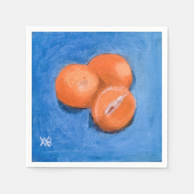 Serviette En Papier Oranges mandarines (Devant)