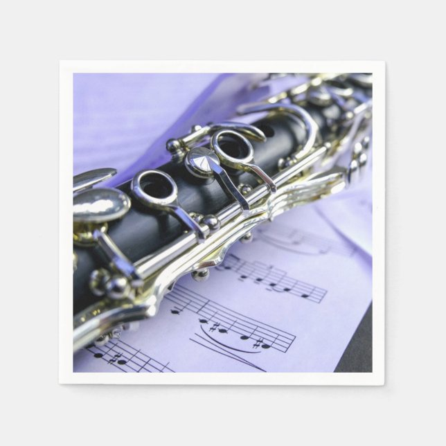 Serviette En Papier Orchestre de musique Clarinet Sheet (Devant)