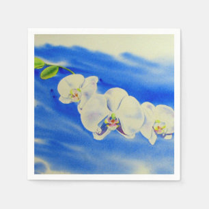 Serviette En Papier Orchidée Aquarelle peinture, brise, Nuages