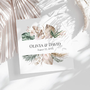 Serviette en papier Orchidée tropicale d'été et Mo