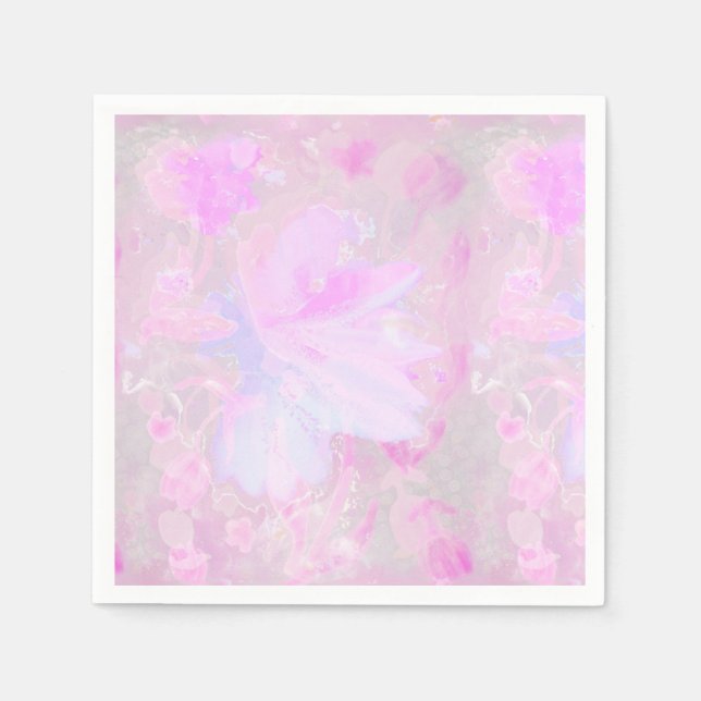 Serviette En Papier Orchidées roses  (Devant)