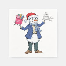 Organisateur d'événement de bonhomme de neige Noël