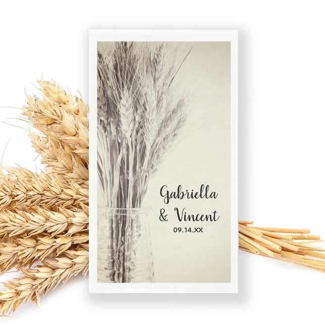 Serviette En Papier Orge séché dans la bouteille Mariage de ferme (Créateur téléchargé)