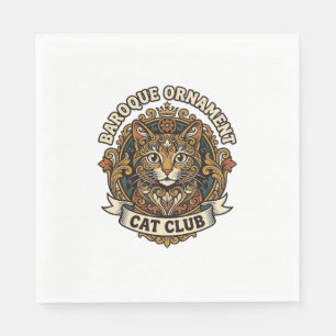 Serviette En Papier Ornement baroque Chat Cadeau amateur de chat - Orn