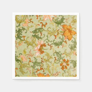 Serviette En Papier Ornement Chinois Vintage Fleurs Jones