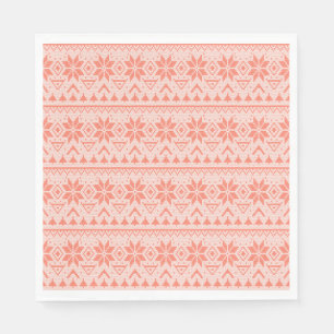 Serviette En Papier ornement de Noël nordique hiver scandinave nork