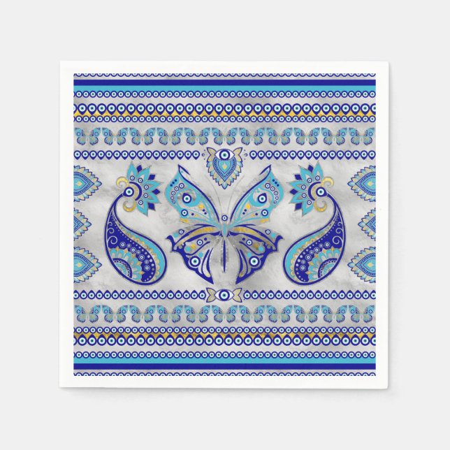 Serviette En Papier Ornement oculaire du papillon (Devant)