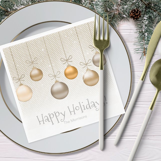 Serviette En Papier Ornements de Noël Gold ID251 (Créateur téléchargé)